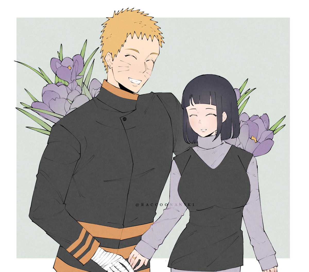 I'm not sure if the vest that hinata wears in the boruto manga is black. but when I tried it on that color also matched 🧡💜

#naruhina