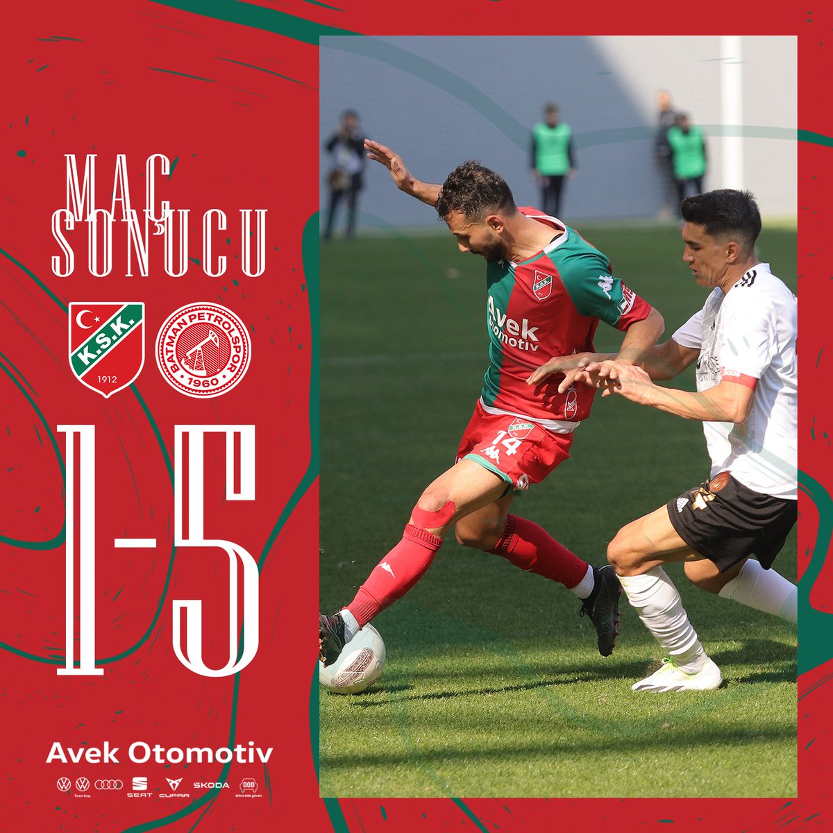 KarsiyakaSK's tweet photo. Maç sonucu | Karşıyakamız 1 - 5 TPAO Batman Petrolspor https://t.co/INJ06P5pe4