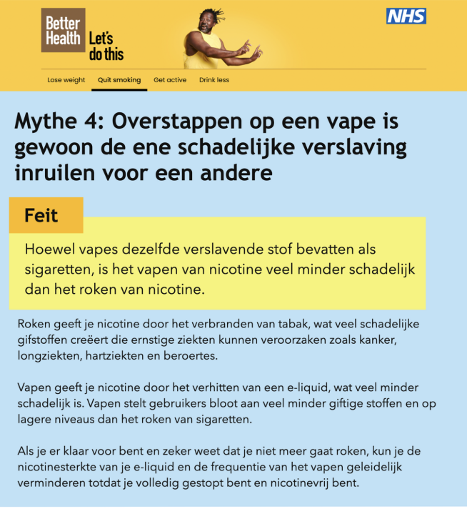 EsigbondNL's tweet photo. De Britse Nationale Gezondheidsdienst (National Health Service) grijpt de talrijke misverstanden over de e-sigaret aan en geeft heldere en feitelijke informatie gebaseerd op wetenschappelijk bewijs. 

Hier zijn alle 9 misverstanden op een rijtje 👇 https://t.co/ulObU85Ys3