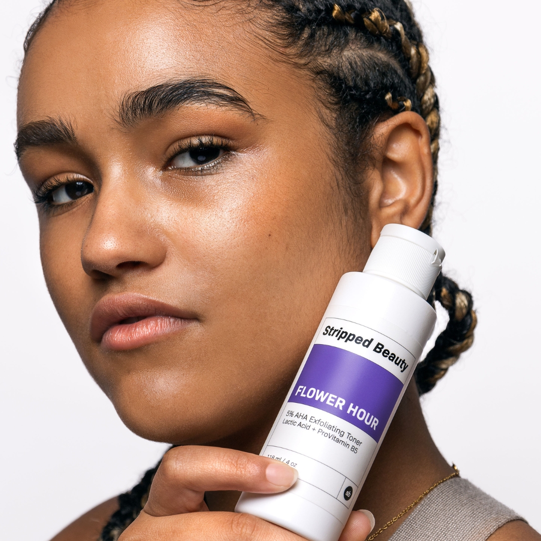 If you have sensitive skin &amp; chemical exfoliants tend to be way too harsh for your skin, we have the solution. 

Flower Hour is a gentle chemical exfoliant made with 5% Lactic Acid &amp; 2% White Willow Bark Extract to remove dead skin cells while our flower blend soothes &amp; hydrates