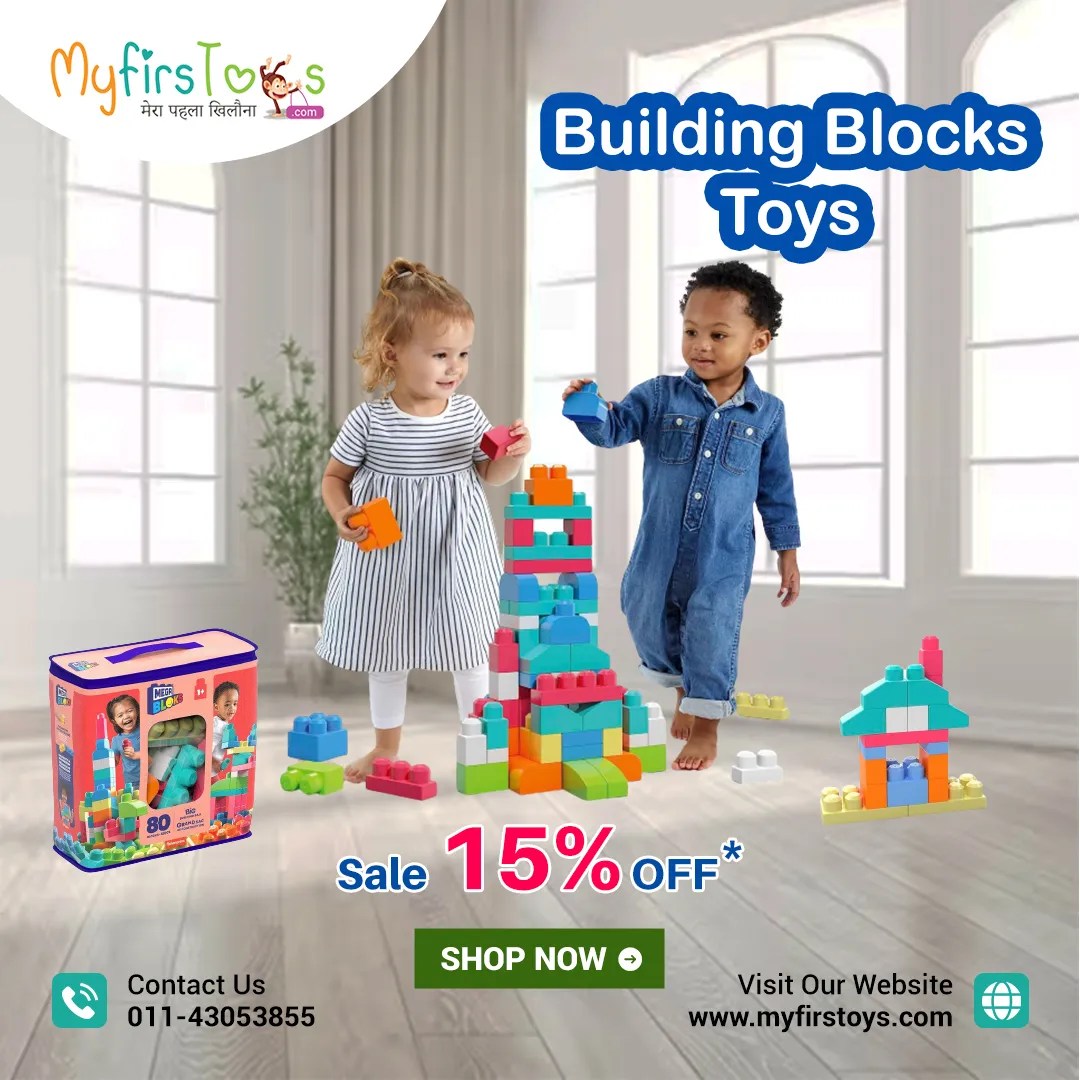 Unlock endless creativity with MyFirsToys' Building Block sets! Limited time offer: Enjoy 15% off your purchase and inspire imaginative play today.

Visit Us: myfirstoys.com

#BuildingBlocks #ToyDiscount #CreativePlay 

#ImaginationStation #DiscountToys #PlaytimeDeals