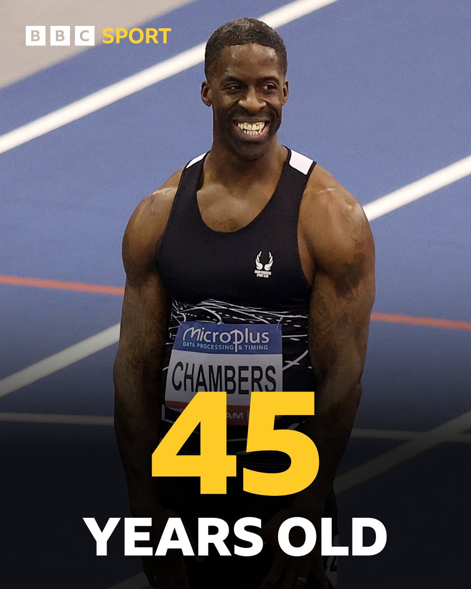 Dwain Chambers is into the UK Indoor Championships 60m semi-finals 💪

He competed at the Sydney Olympics nearly 24 years ago!  

#BBCAthletics