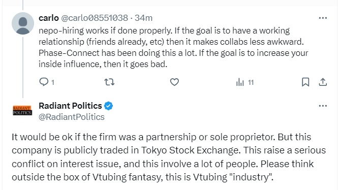 RadiantPolitics's tweet photo. This comment is a joke or either part of that #PositiveSpamForNIJIEN scheme. One way or another
#Nijisanji #nijisanjien #KuroSanji #SINKTHEYACHT #dokibird #DokiGallery #SelenTatsuki #EliraPandora #Elirapendora #VoxAkuma #Luxiem #Vtubers #VTuberEN #KHYO #Falseeyed #sincronize #dragoons