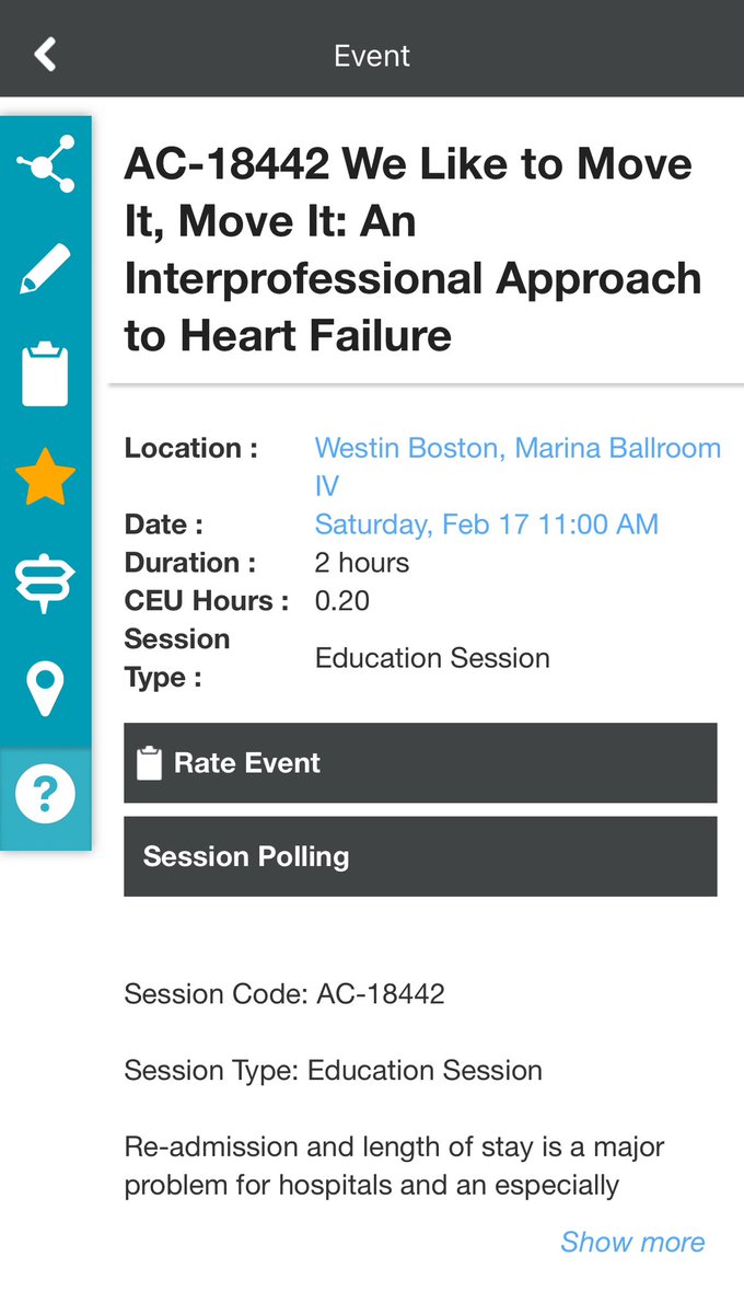 KathrynBrito's tweet photo. On the home stretch now. It’s been a long but uplifting week. Up today is my final session. Come hang out with me and listen to me talk more about my other passion, heart failure #AcutePT #CSM2024 #WeLikeToMoveItMoveIt https://t.co/8tQVMGcRC6