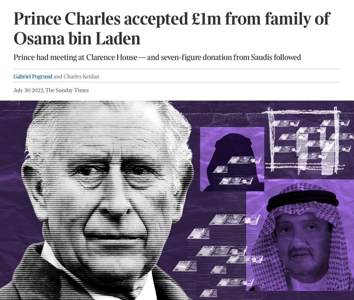 Why the money never runs out for the publicly funded Billionaires, who sponge off the taxpayer - because they accept gifts in cash from just about anyone who's willing to give it for a trade-off. 
#ThatFamily 
#InvisibleContract 
#CorruptRoyals 
#AbolishTheMonarchy