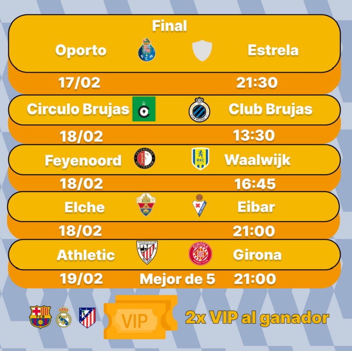 𝗠𝗮𝗰𝗿𝗼𝘁𝗼𝗿𝗻𝗲𝗼 𝗥𝗶𝘃𝗮𝗹𝘀 <a href="/Sorare/">Sorare</a> ⚡️

GRAN FINAL‼️ 
2 entradas VIP en juego🎟️💎

<a href="/cancirer/">Sebas Cirer</a> vs <a href="/MorcasMcQ/">Morcas McQueen</a> 

Al mejor de 5️⃣ Suerte☘️