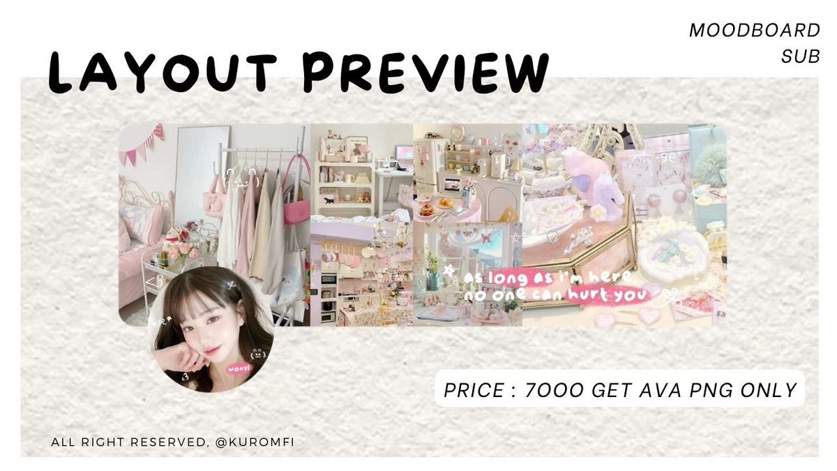 kuromfi's tweet image. a repost will be appreciated! 🕊️

halo aku punya layout ready stock karina, rei, wonyoung, yeri dan chaewon nih! 🌷harganya tertera di pict. dapet ava png only dan free retext nick di ava-nya. yg minat bisa langsung meluncur ke dm sekarang yaa #zonauang