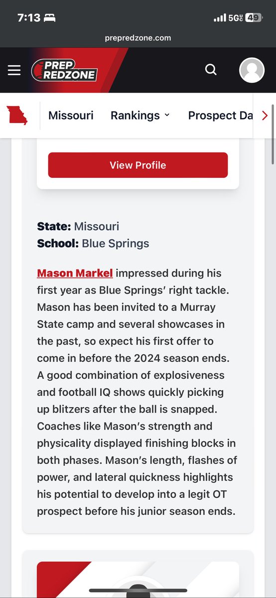 Thank you for the kind words @WillBecker_ , can’t wait for next season! <a href="/PrepRedzoneMO/">Prep Redzone Missouri</a> <a href="/JJPaul53/">Jed Paulsen</a> <a href="/bshsfootball/">BSHS Football</a>