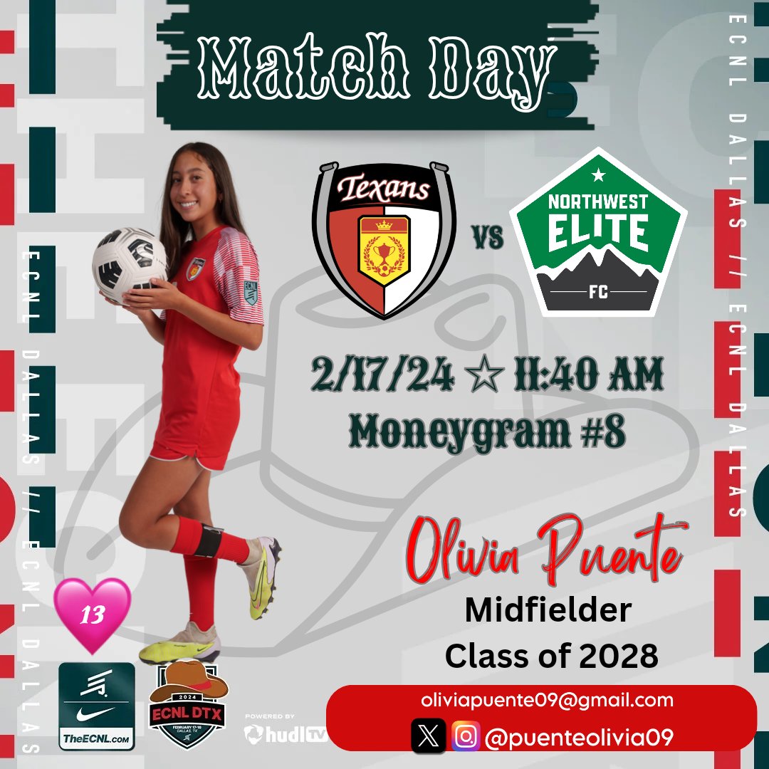 PuenteOlivia09's tweet photo. It's Match Day! Let's Go Texans!
#og17 #playformighty 🩷
@ecnlgirls @soccerwire @usynt @ussoccer @collegesoccerid @girlssoccernet
@PrepSoccer @TopDrawerSoccer @ImYouthSoccer @ncaasoccer @ImCollegeSoccer @G2CollegeSoccer https://t.co/HbPt4Kj8yR