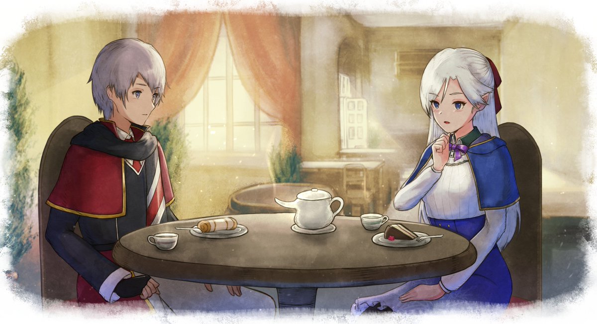 Friendship Scene Reveal!🖼️

Discussing something serious with Lunelle over tea.🍵
______________
#screenshotsaturday #IndieGameDev #indiedev #gamedev #indiegames