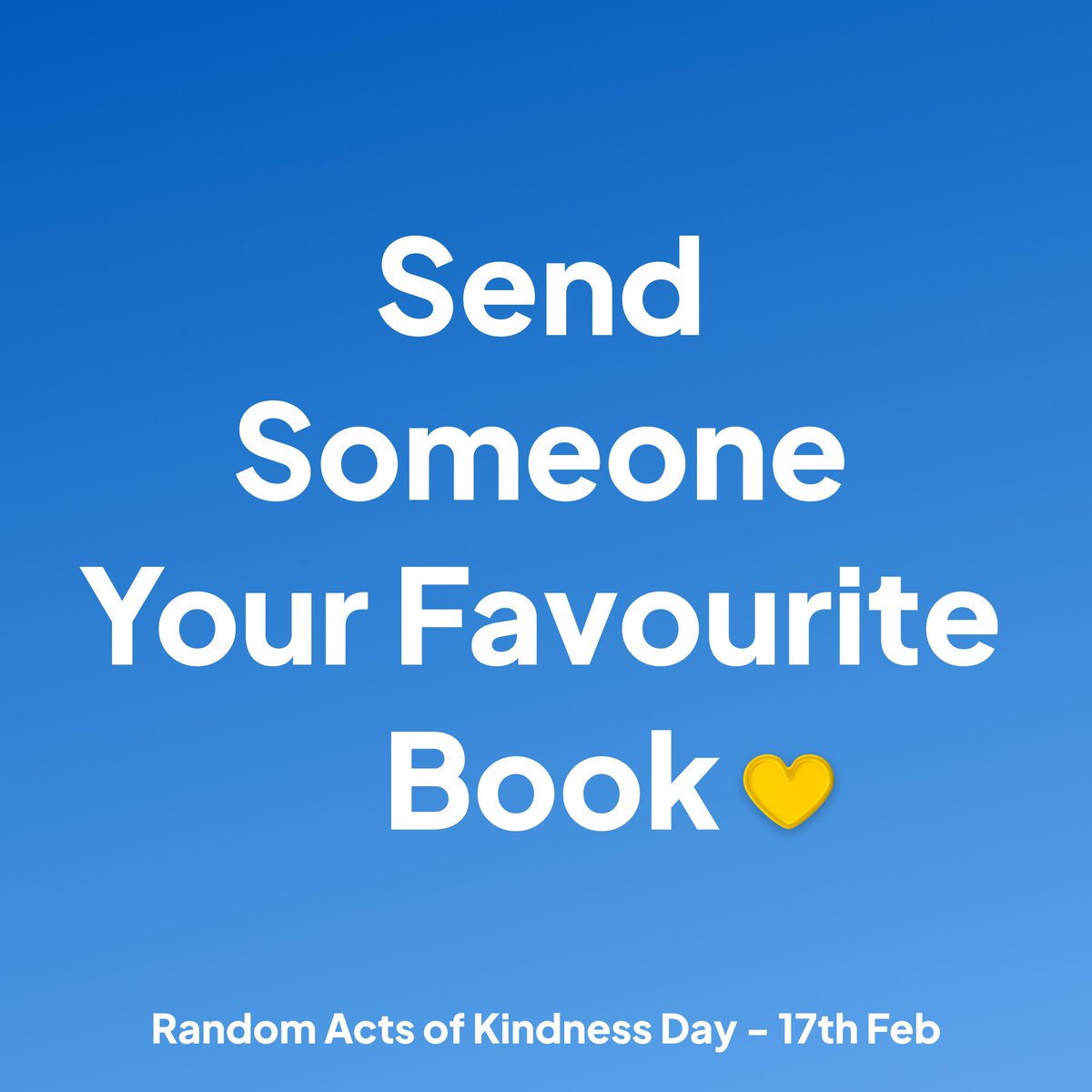 📚✉️ On #RandomActsOfKindnessDay , send someone your favourite book with Parcel2Go. Tag your fellow book worm below📖💙 #LiteraryKindness #ShareABook #MeaningfulConnections #SpreadTheWord