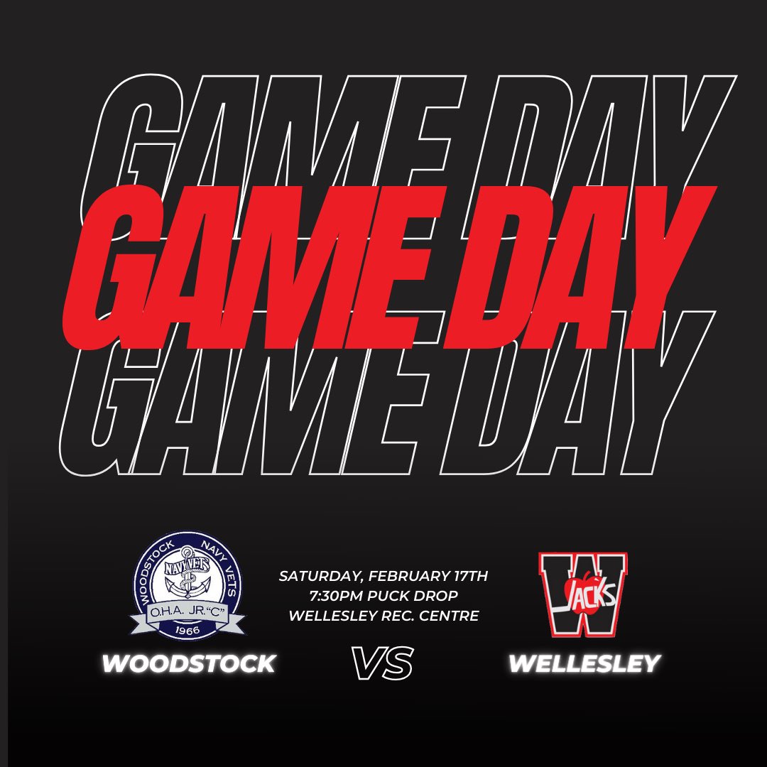 Wellesley Applejacks (@ohaapplejacks) on Twitter photo 🍎GAME DAY🍎
Tonight the Jacks are hosting the <a href="/WDSKNavyVets/">Woodstock Navy Vets</a>. 7:30pm puck drop! #letsgojacks 🍎GAME DAY🍎
Tonight the Jacks are hosting the <a href="/WDSKNavyVets/">Woodstock Navy Vets</a>. 7:30pm puck drop! #letsgojacks