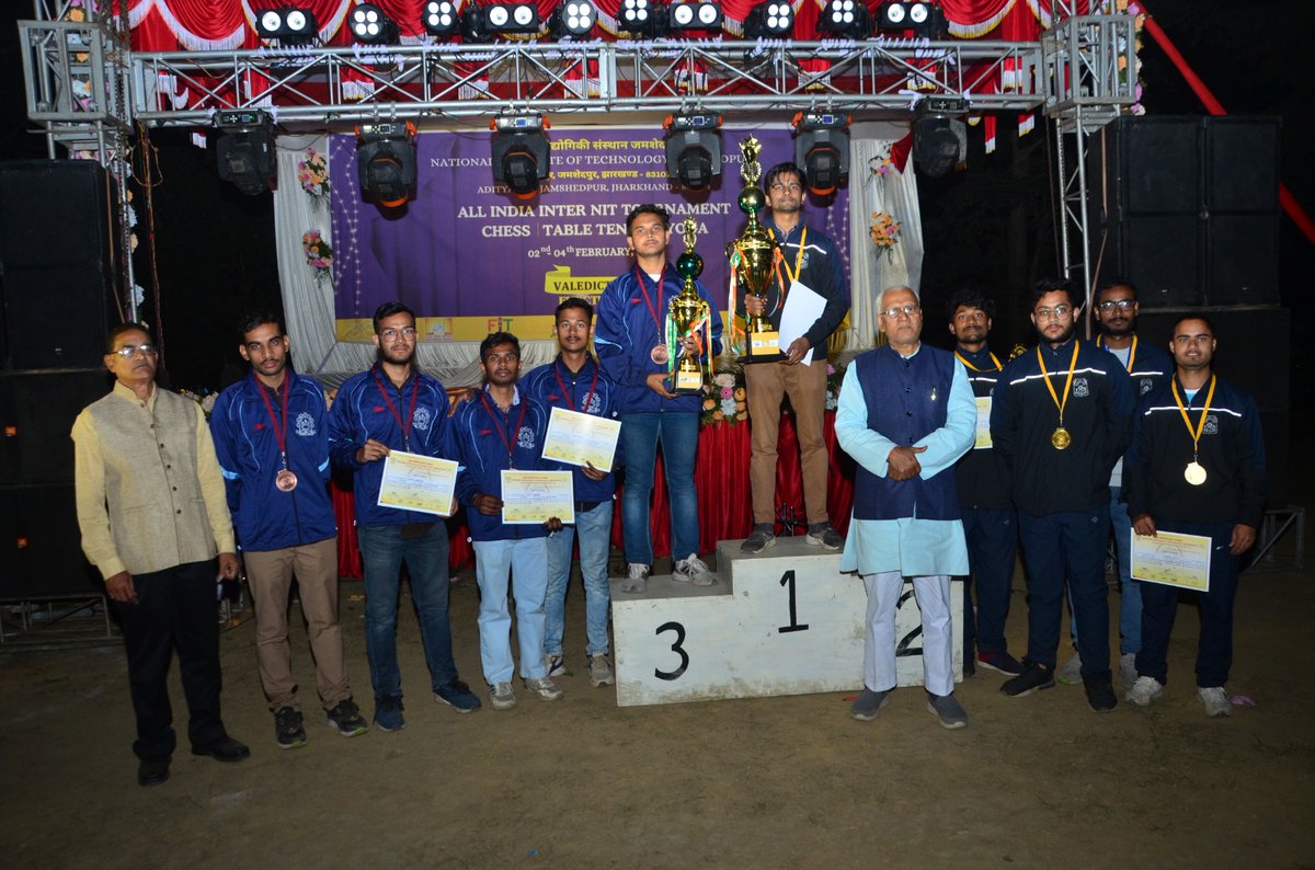 scnitjsr's tweet photo. NIT Jamshedpur hosted its first ever All India Inter NIT tournament from February 2nd to February 4th, marking a historic milestone for the institution. The three-day All India Inter NIT games at Jamshedpur featured yoga, chess, and table tennis, in which 24 NITs participated. https://t.co/VWxn9KyDds