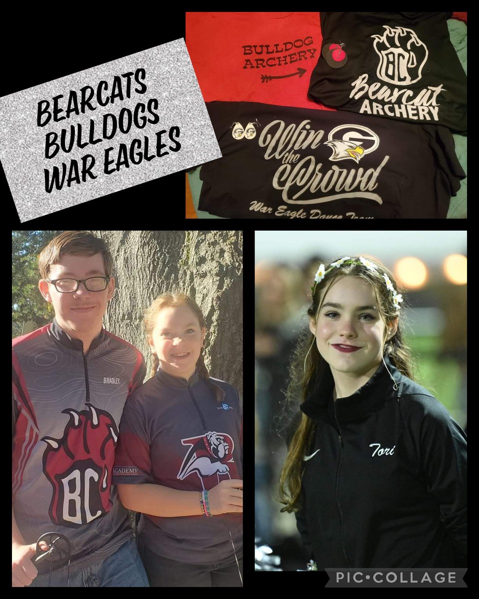 bncade's tweet photo. Today is a triple day!
 Cheering on my #BCBearcatArcher, my #BusbeeBulldogArcher, and my #GrayDanceTeamWarEagle and the WarEagle Ladies Basketball Team.

Archery state qualifier tournament @ Pelion. 
Dance 2nd 🏀 playoff game,  then straight to NC for dance competition tomorrow. https://t.co/ewqt5FBxli