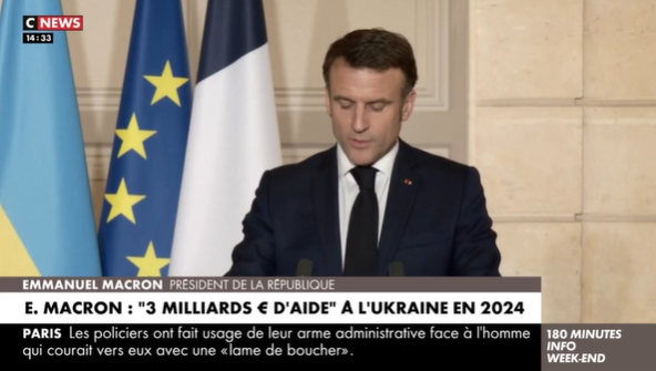3 Milliards d'aide ? Mais vs les prenez où et surtout avez demandé aux Français s'ils étaient d'accord qu'on donne à l'Ukraine leurs argents. Moi je veux qu'on donne mes impôts que je paie aux agriculteurs <a href="/ResistPaysans/">Résistance Paysanne</a> <a href="/patrick_legras/">Legras patrick</a> aux hôpitaux, à l'éducation, et tt le reste