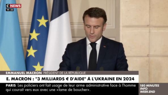 3 Milliards d'aide ? Mais vs les prenez où et surtout avez demandé aux Français s'ils étaient d'accord qu'on donne à l'Ukraine leurs argents. Moi je veux qu'on donne mes impôts que je paie aux agriculteurs @ResistPaysans @patrick_legras aux hôpitaux, à l'éducation, et tt le reste