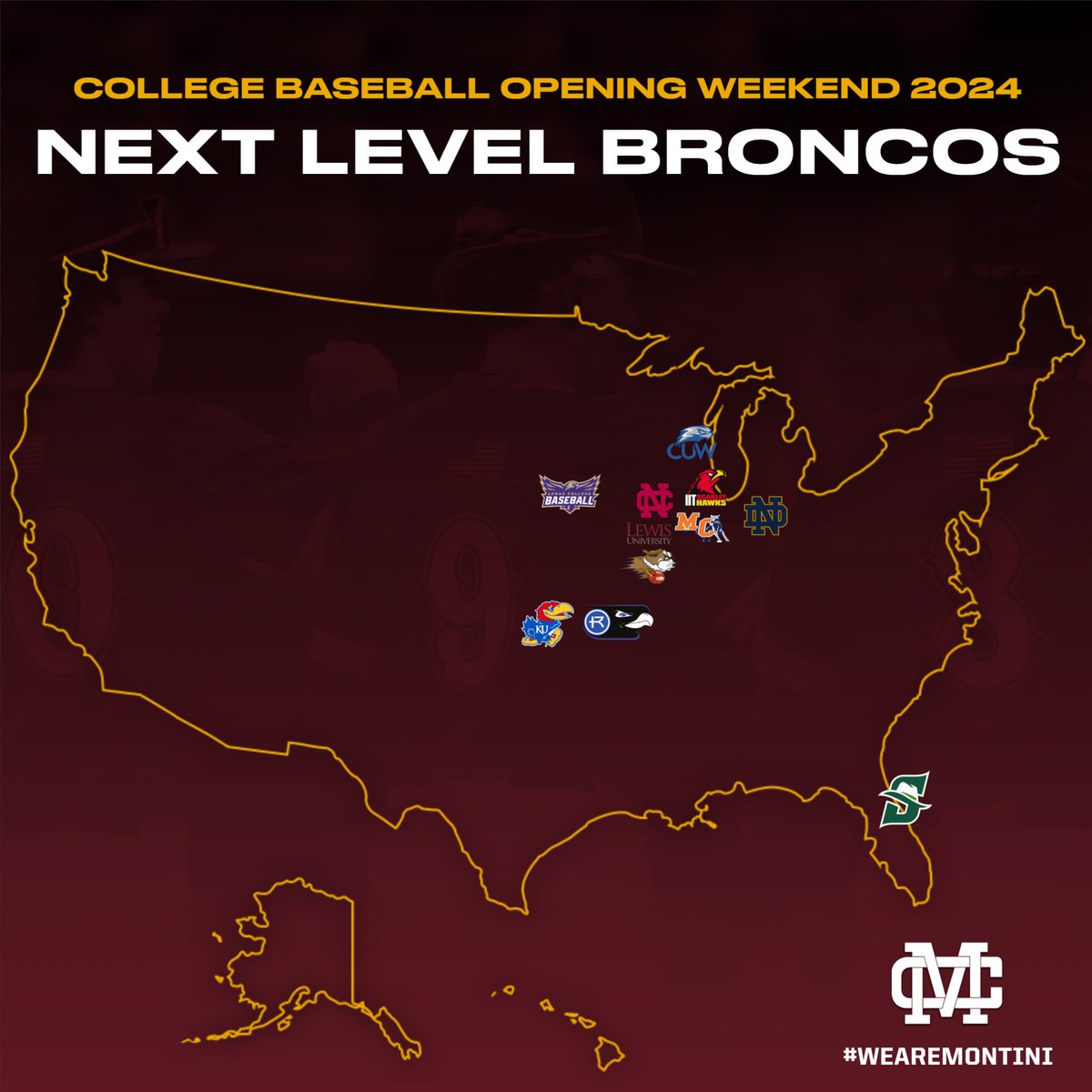 Montini Catholic Baseball (@montinibaseball) on Twitter photo Sending good vibes to our Broncos at the next level as College Baseball begins!
<a href="/mikekoszewski/">Mike Koszewski</a> '19
<a href="/Michael26034147/">Michael Sclafani</a> '19
<a href="/J_Blim11/">Jacob Blim</a> '20
<a href="/thejackangus/">Jack Angus</a> '21
<a href="/patrickwind4/">Patrick Wind</a> '21
Kyle Flynn '21
<a href="/Estevan_03/">Estevan</a> '22
<a href="/Brendan_Dwyer17/">Brendan Dwyer</a> '22
<a href="/ArisKosie/">Aris Kosiek</a> '23
<a href="/VinceMcDowell4/">Vince McDowell</a> '23
<a href="/shortall_jimmy4/">Jimmy Shortall</a> '23 Sending good vibes to our Broncos at the next level as College Baseball begins!
<a href="/mikekoszewski/">Mike Koszewski</a> '19
<a href="/Michael26034147/">Michael Sclafani</a> '19
<a href="/J_Blim11/">Jacob Blim</a> '20
<a href="/thejackangus/">Jack Angus</a> '21
<a href="/patrickwind4/">Patrick Wind</a> '21
Kyle Flynn '21
<a href="/Estevan_03/">Estevan</a> '22
<a href="/Brendan_Dwyer17/">Brendan Dwyer</a> '22
<a href="/ArisKosie/">Aris Kosiek</a> '23
<a href="/VinceMcDowell4/">Vince McDowell</a> '23
<a href="/shortall_jimmy4/">Jimmy Shortall</a> '23