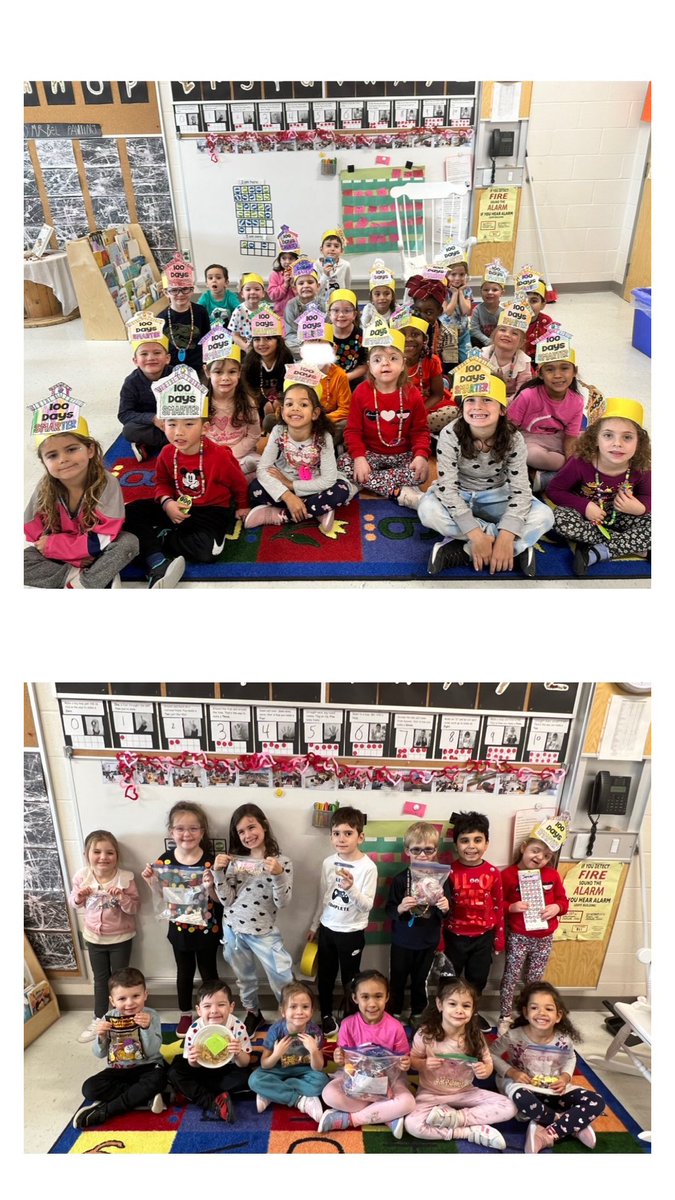 MsPartland's tweet photo. 100 days of school!🥳💯 https://t.co/f5GNvDQDAI