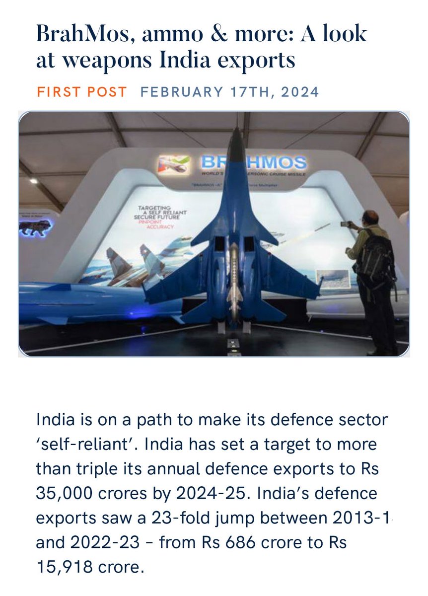RomeyoDas's tweet photo. BrahMos, ammo &amp; more: A look at weapons India exports
https://t.co/V8nJWGHSXE via NaMo App https://t.co/G0ZzSKHM0M