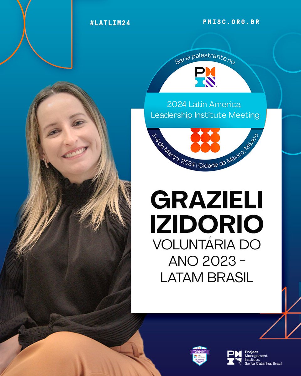 PMISC's tweet photo. Nossa voluntária Grazi estará no #LATLIM2024 na Cidade do México, para compartilhar o case do CBGPL com líderes do PMI da América Latina. O evento acontece entre os dias 1 e 4 de março.

Acompanhe nossas redes sociais para saber um pouco de tudo o que vai rolar por lá!

#PMISC https://t.co/H7Xe6jlnrs