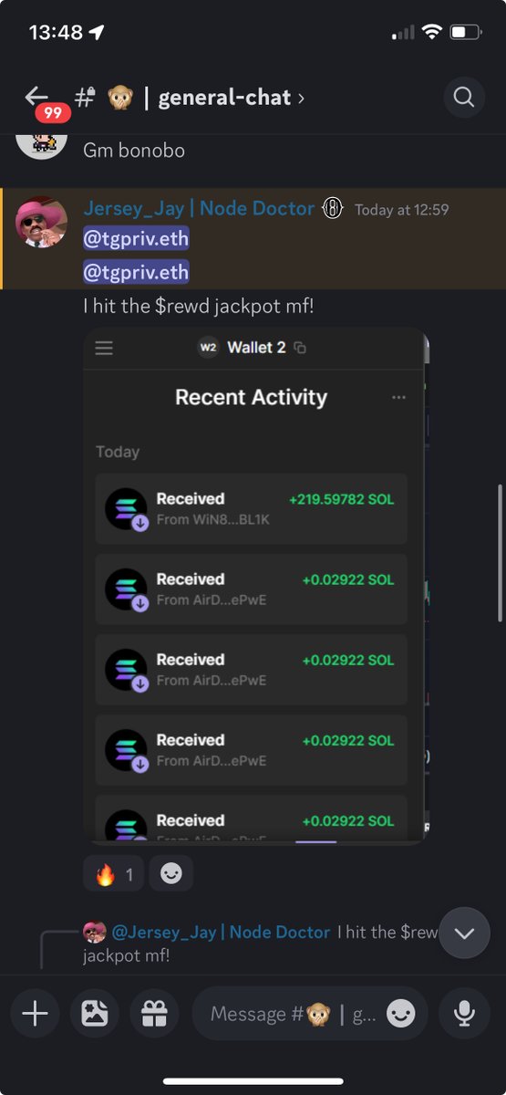 So the first jackpot for $REWD has been done and the winner is someone who aped it from my call at 67k mcap i have consistently shilled this in multiple servers so for one of my own to win it is massive <a href="/Reward_Protocol/">Reward Protocol</a> Heres to building more this is only the beginning of it all.