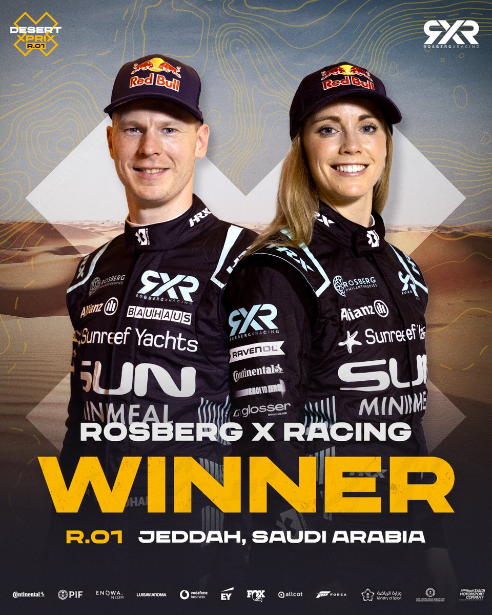 Extreme H (@extremehlive) on Twitter photo Your R.01 WINNERS! π
The reigning champs <a href="/MikaelaAhlinK/">Mikaela Ahlin-Kottulinsky</a> and <a href="/JohanKMS88/">Johan Kristoffersson</a> take an exhilarating Grand Final in Jeddah π
π₯ <a href="/rosbergxracing/">Rosberg X Racing</a>
π₯ <a href="/McLarenXE/">NEOM McLaren XE</a>
π₯ <a href="/Veloce_Racing/">E.ON Next Veloce Racing</a> Your R.01 WINNERS! π
The reigning champs <a href="/MikaelaAhlinK/">Mikaela Ahlin-Kottulinsky</a> and <a href="/JohanKMS88/">Johan Kristoffersson</a> take an exhilarating Grand Final in Jeddah π
π₯ <a href="/rosbergxracing/">Rosberg X Racing</a>
π₯ <a href="/McLarenXE/">NEOM McLaren XE</a>
π₯ <a href="/Veloce_Racing/">E.ON Next Veloce Racing</a>
