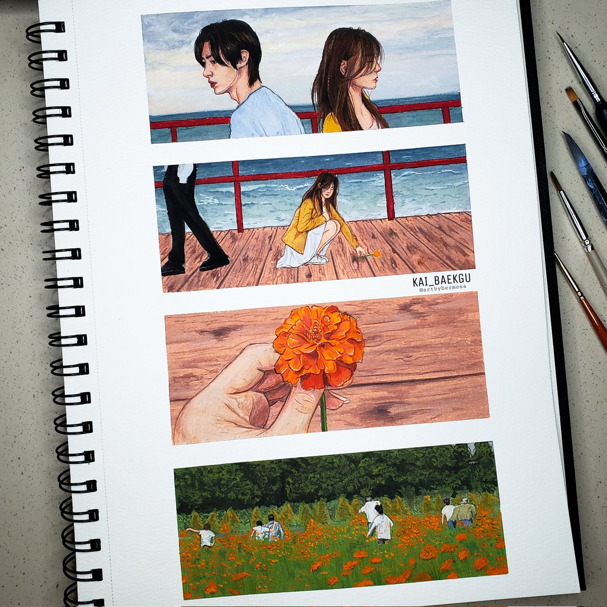 And if one day I wake up with no memory of you... trust that my heart will remember you, always 🌼🧡 #ENHYPEN #ENHYPENfanart