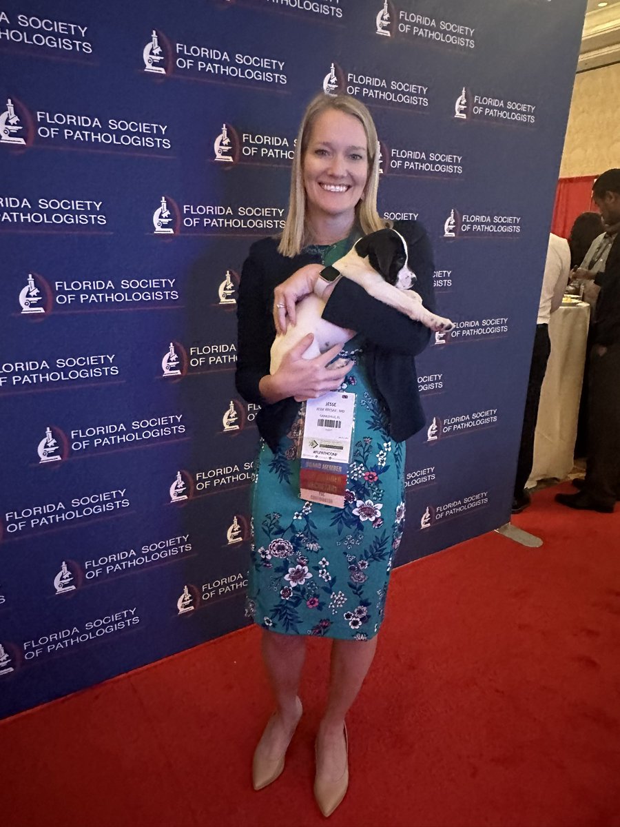 JLKresak's tweet photo. Cuddling puppies at Florida Society of Pathologists #FlPathConf https://t.co/Ha5vl8TI8T