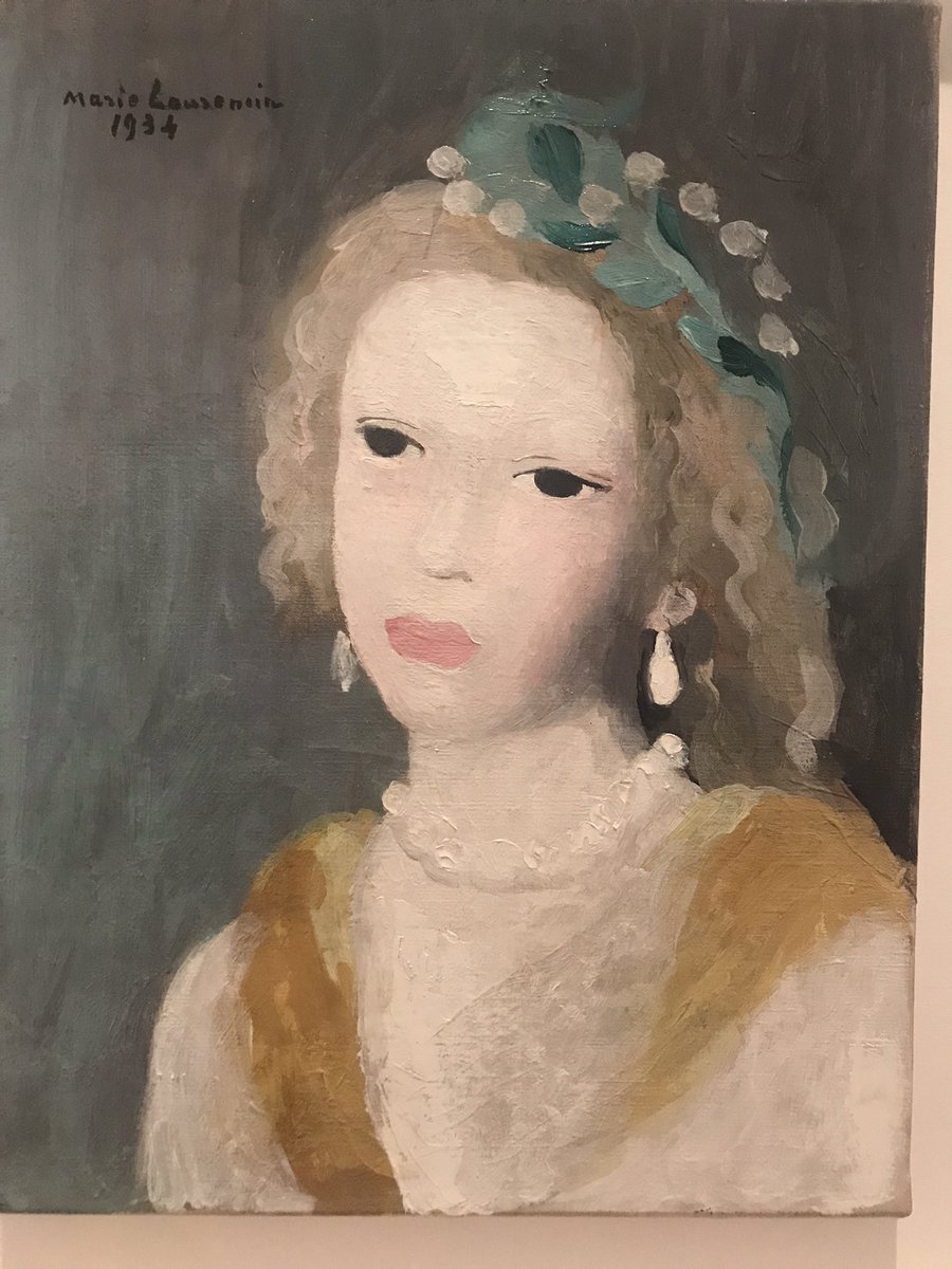 Marie Laurencin, a much admired Parisian artist, can sometimes be a bit hit-or-miss, but is beautifully au point in ‘Colette’, a Frenchified Vermeer, acquired by Pallant House Gallery through the Acceptance in Lieu scheme. Yet beyond camera for best effect.