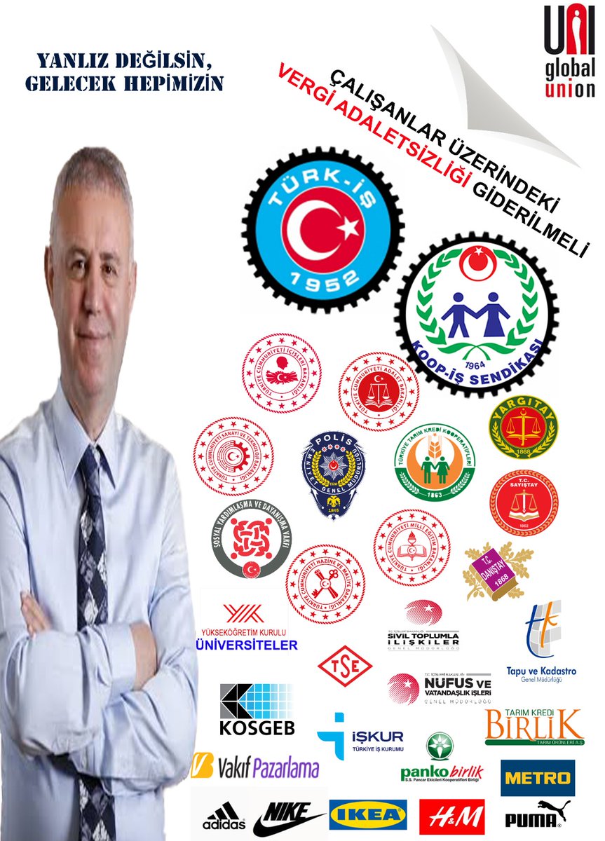 Çalışanlar üzerindeki Vergi Adaletsizliği giderilmeli! 

#VergideAdalet sağlansın... 

<a href="/alemdareyup/">Eyüp Alemdar</a> 
<a href="/KOOPISSENDIKASI/">Koop-İş Sendikası</a>
