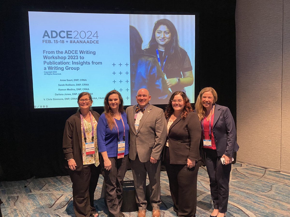 Congrats to @sarah_crna for presenting with her team at the AANA Assembly of Didactic and Clinical Educators (ADCE)! #AANAADCE #JHUNursing #Hopkins #CRNA #Simulation