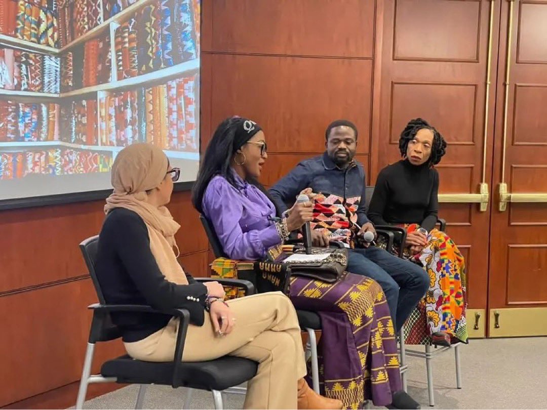 ghanaspot's tweet photo. Ghana’s rich cultural heritage was celebrated on the world stage with the premiere of the first kente culture documentary film - “ The importance of Kente to Ghanaians &amp; Black Africans” - at the prestigious Havard Kennedy School in Cambridge, Massachusetts, USA. https://t.co/oq8QfUxxL7