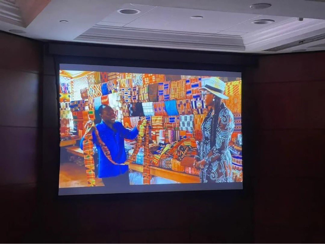 ghanaspot's tweet photo. Ghana’s rich cultural heritage was celebrated on the world stage with the premiere of the first kente culture documentary film - “ The importance of Kente to Ghanaians &amp; Black Africans” - at the prestigious Havard Kennedy School in Cambridge, Massachusetts, USA. https://t.co/oq8QfUxxL7