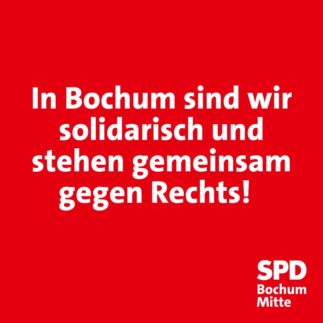 spdBOehrenfeld's tweet photo. 1/2 via #spdBOmitte: #Bochum ist solidarisch und steht Hand in Hand gegen Rechts! Das haben heute erneut mehr als 3.500 Menschen gezeigt. Selbstverständlich waren wir auch dabei! [...]

#BochumSolidarisch #bo1702 #SPDBochum #nonazisbo #noAfD https://t.co/6DWJcbKrsR