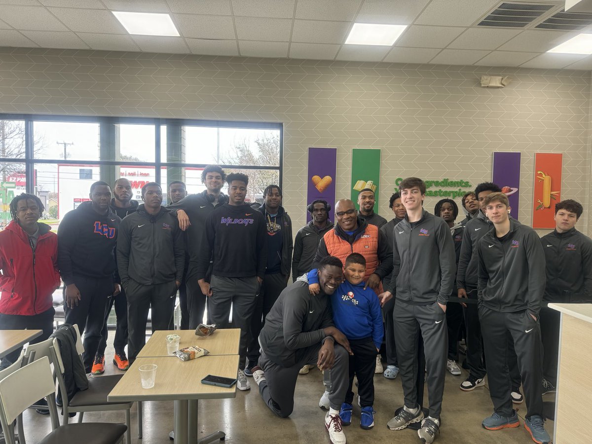 It takes absolutely nothing to be kind to someone!!! The young man in the picture "Matthew" wants to be a basketball player when he grows up! He had lunch with us in San Antonio today... #dream