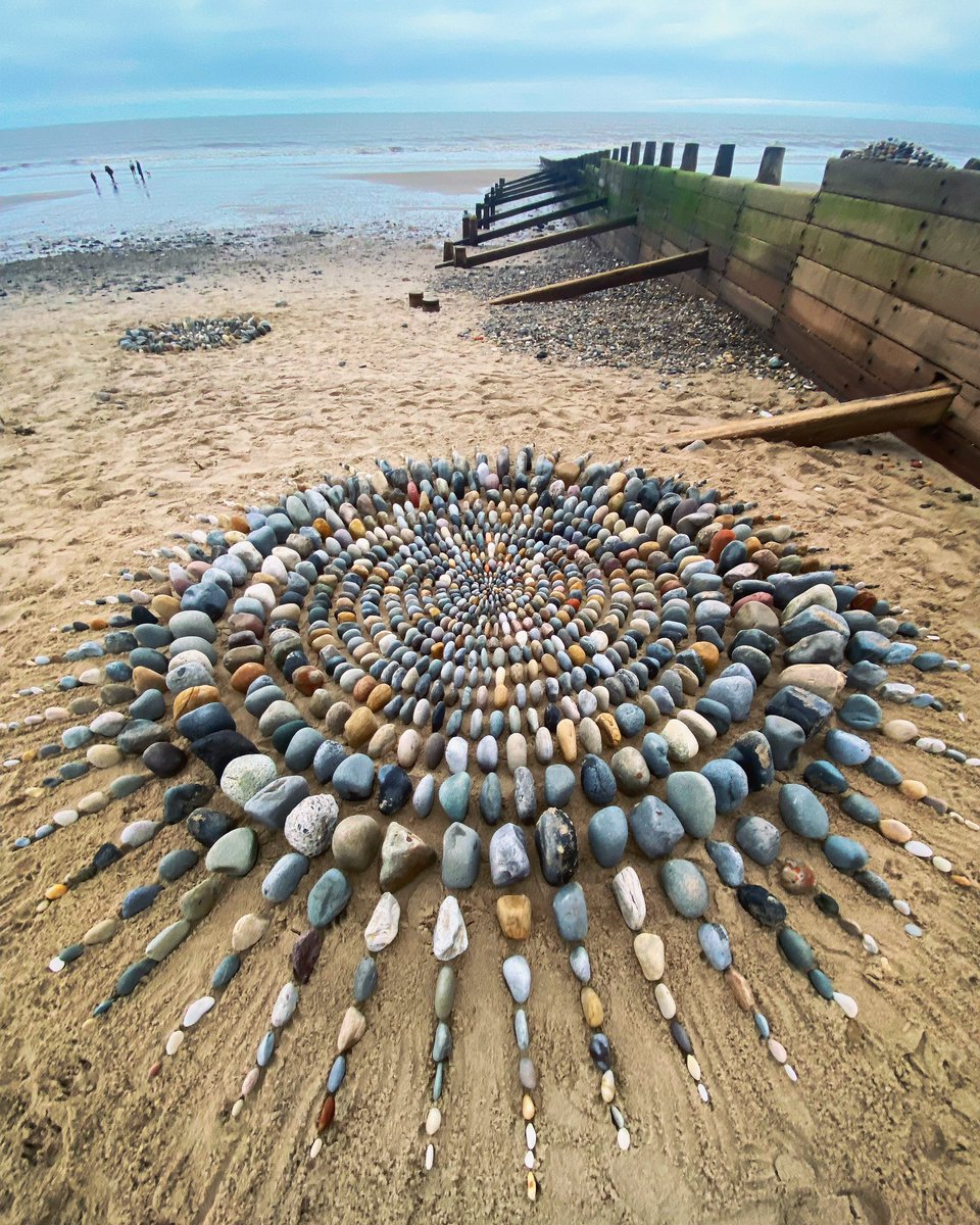 Hornsea Pebbles from today’s beach workshop. A few young helpers on this. @active_coast #hornsea #yorkshirecoast #eastriding