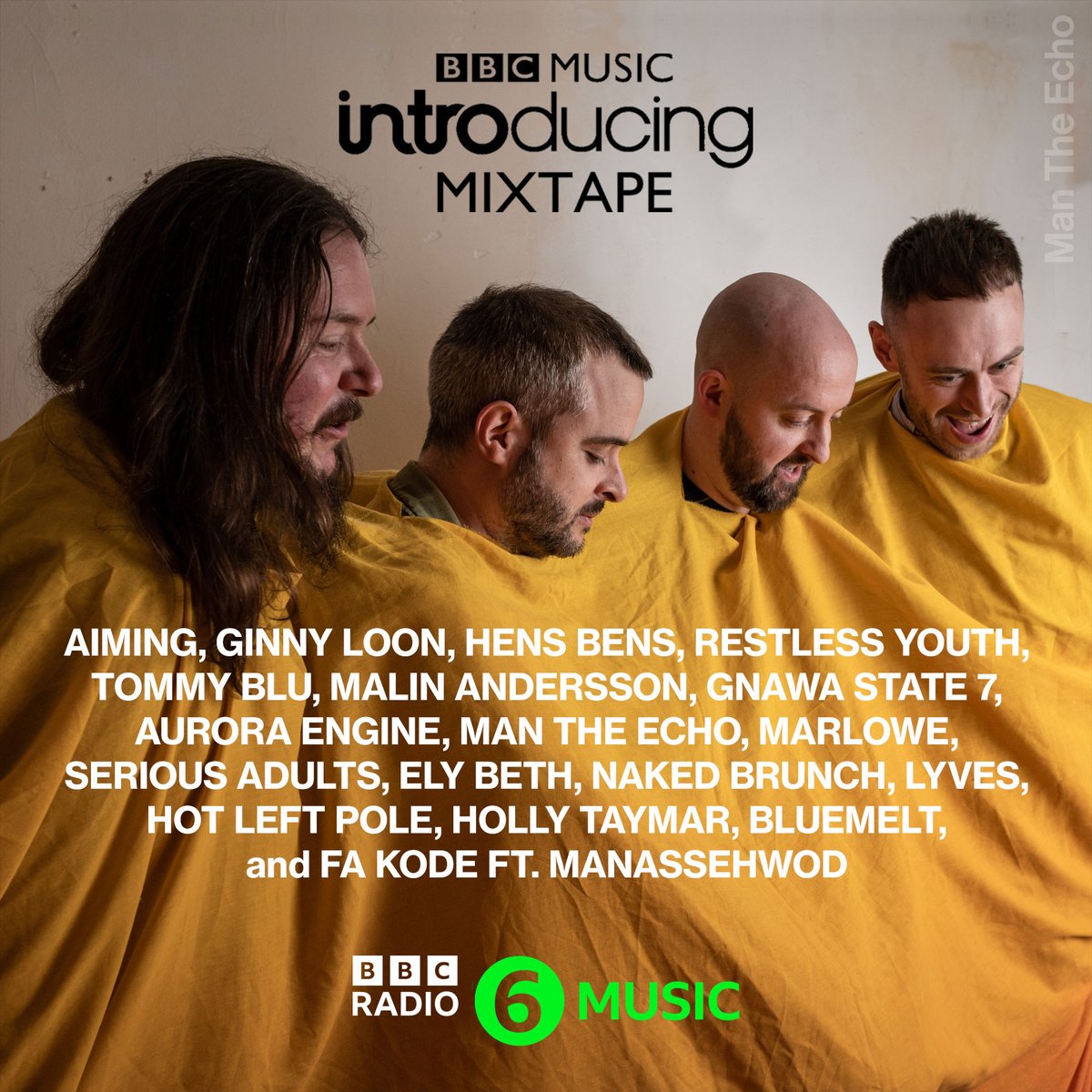 My next @bbcintroducing Mixtape drops this Mon 19 Feb on all platforms inc @BBCSounds & on @BBC6Music. See bbc.co.uk/blogs/introduc… for full playlist. For full list of artists & tracks see Alt Text on picture. With thanks to @Dave_Monks @mattplumb3 @JerichoKeys #DeclanVink...