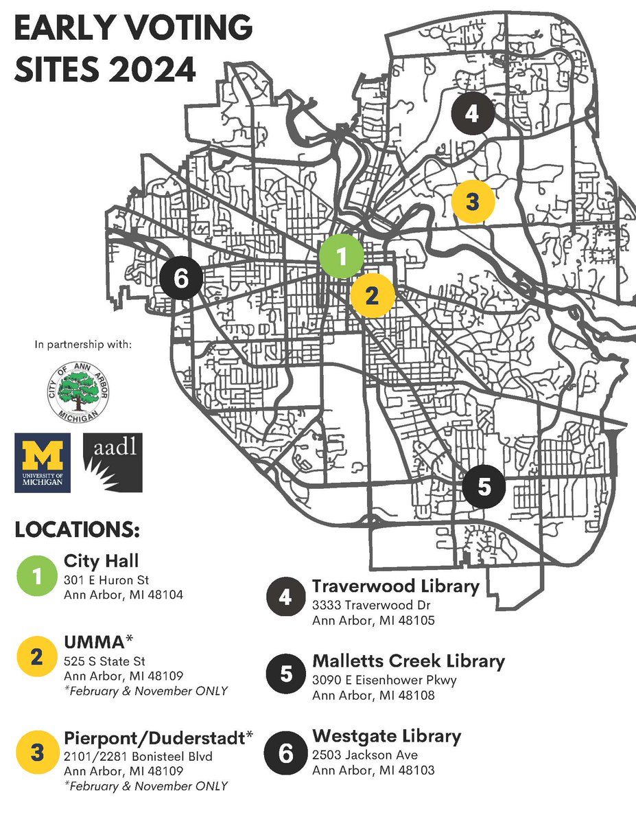 A2GOV's tweet image. This morning A2 Mayor Taylor kicked off EARLY VOTING at City Hall. A2 voters you can vote now too! Visit an early voting center, fill out &amp;amp; tabulate your ballot yourself (register to vote 1st if you&apos;re not already!). Voting open daily through 2/25 a2gov.org/earlyvoting #A2Votes