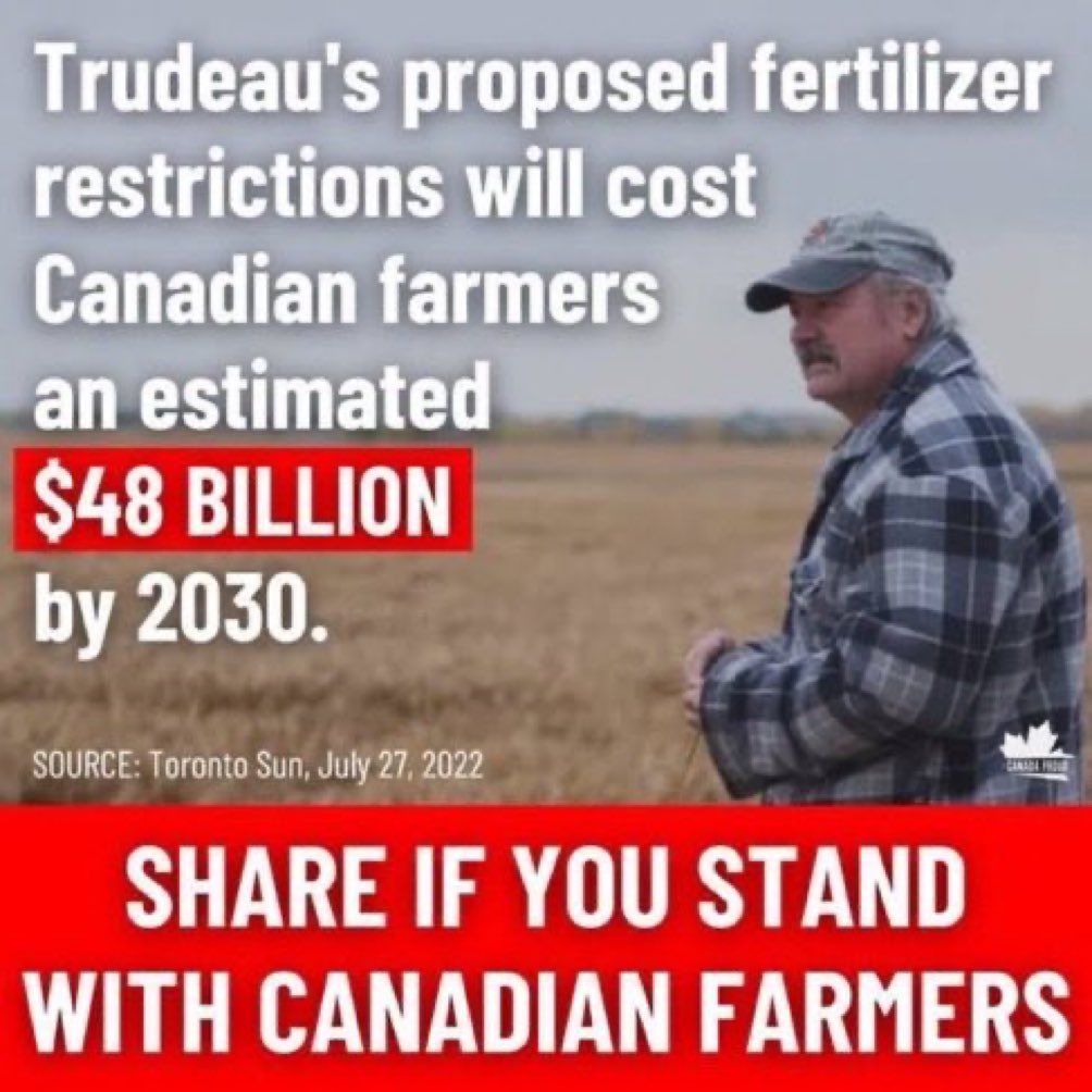 Concern70732755's tweet photo. For those wondering why we need to support our farmers -any oppressive & non-science based restrictions add to our already unprecedented cost of food.

Without financially stable farmers as well as the manufacturing & distribution companies we have a major problem that appears to escape the Trudeau Govt !