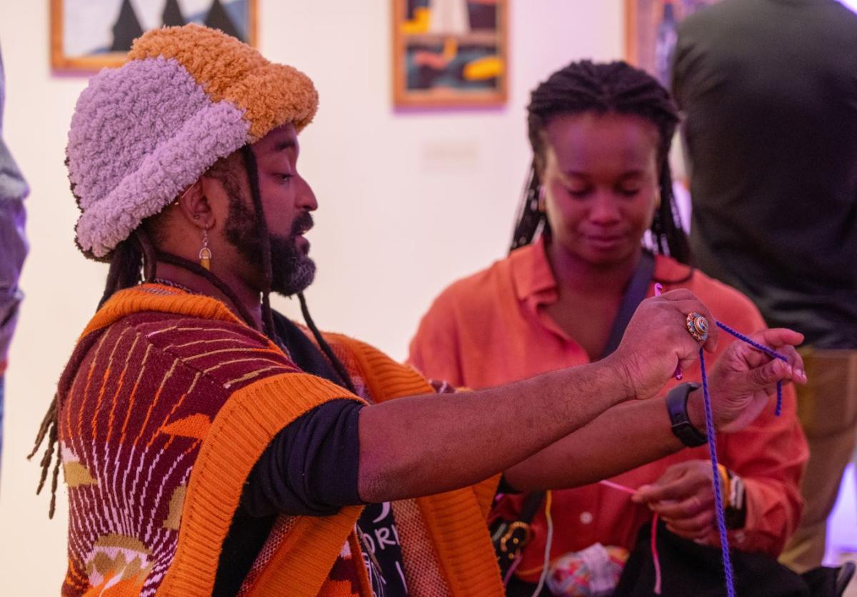 Explore the basics of crocheting with Dwayne Lawson-Brown, the Crochet Kingpin in a hands-on with workshop (all supplies provided). See you at Phillips@THEARC in southeast DC! Register▶️ ow.ly/KIV150QBNqi 📸 Dwayne Lawson-Brown teaching crochet at Phillips after 5.