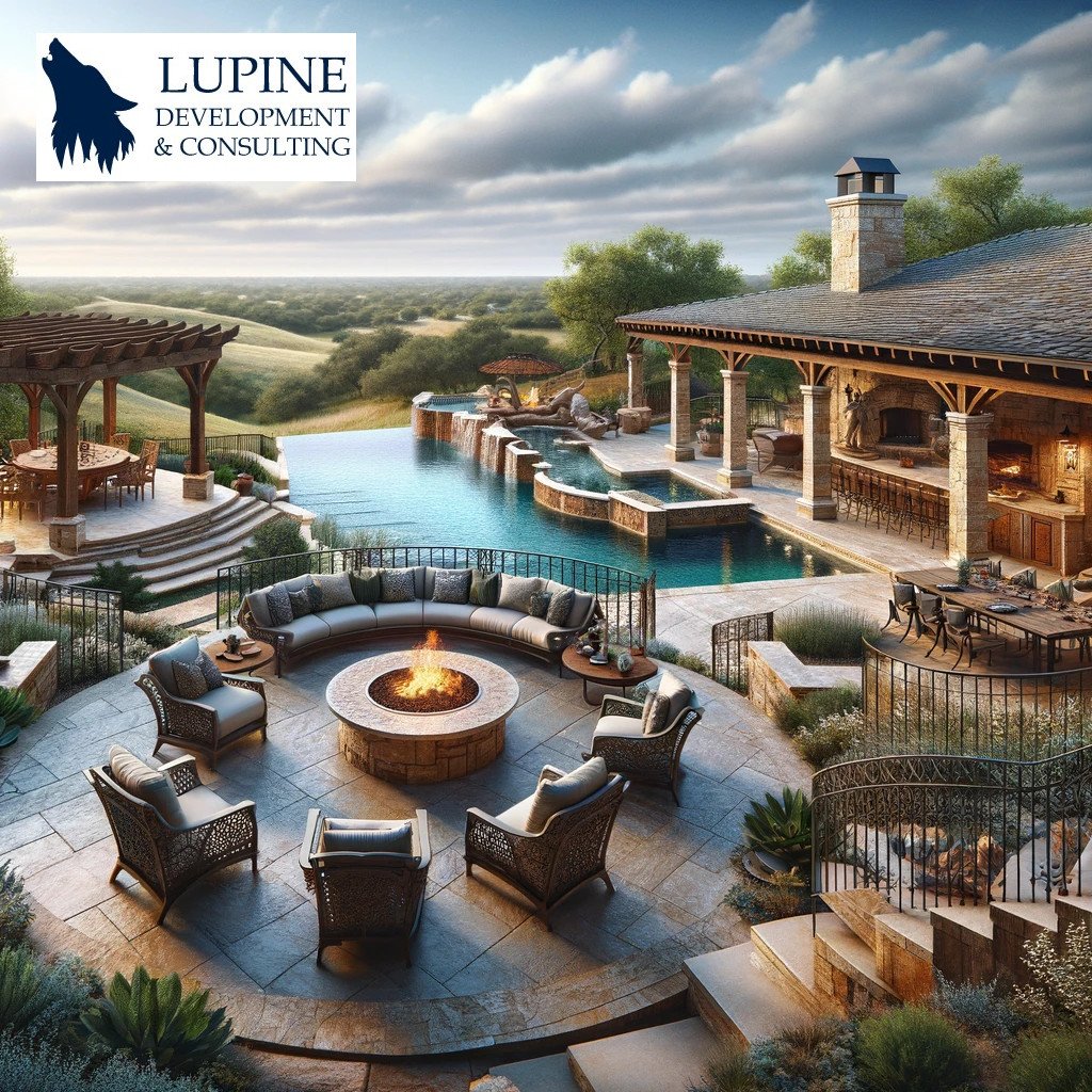 🏡✨ Embrace the luxury of Texas Tuscan design with Lupine Development & Consulting! From majestic estates to lavish outdoor areas, we create spaces that blend rustic charm with modern sophistication. 🍇🔥🌳 Design your dream home with us! #DesignByLDC #TexasTuscanLuxury