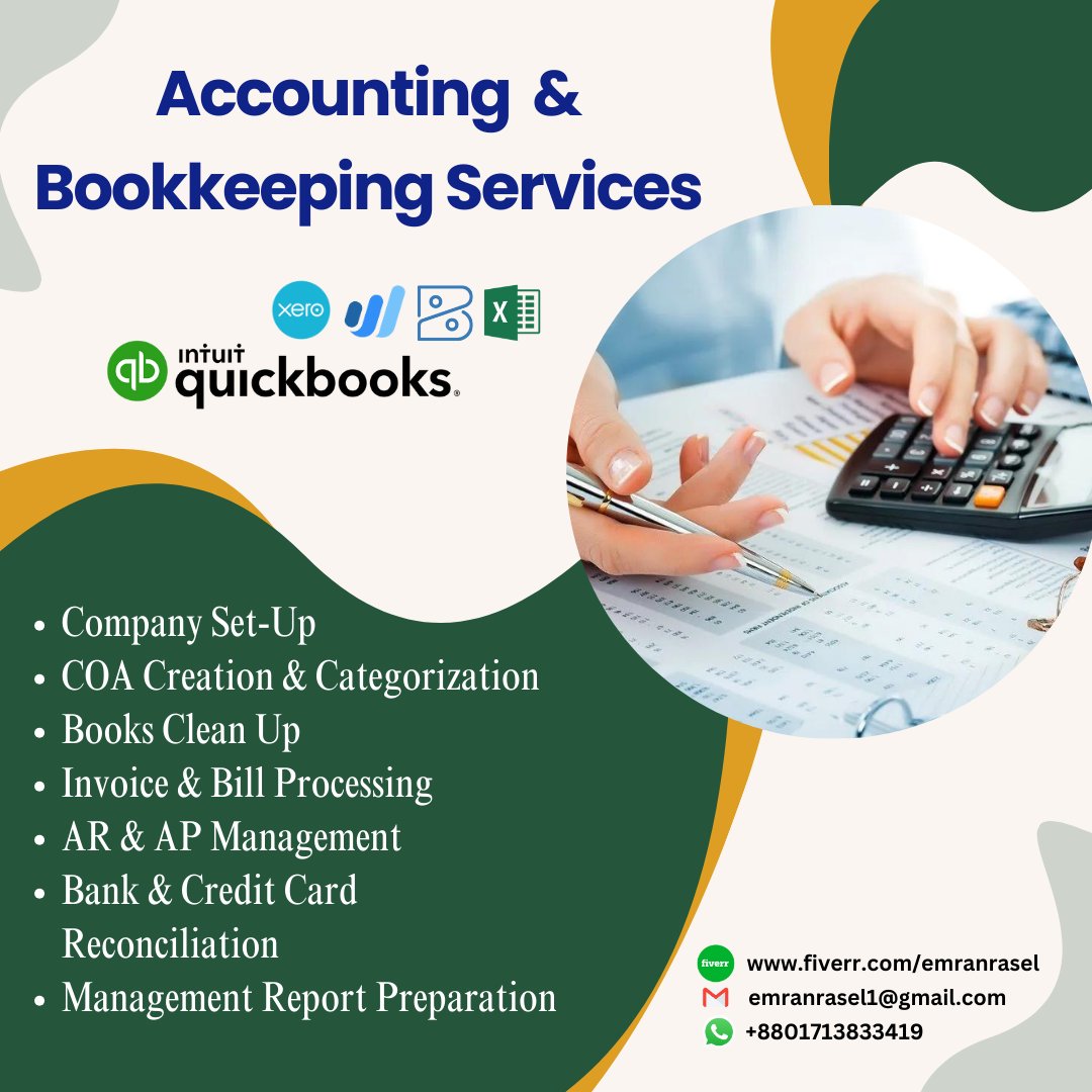 EmranRasel's tweet photo. #business #accounting #Finance #bookkeeping #acccounting #quickbooksonline #xeroaccounting #wave #smallbusinessbookkeeping #bankreconciliation #nonprofit #nonprofitbookkeeping #charitybookkeepin #quickbookcleanup #excel #dataentry #fileconversion #pdftoexcel #fintech https://t.co/wC1ChYwNpG