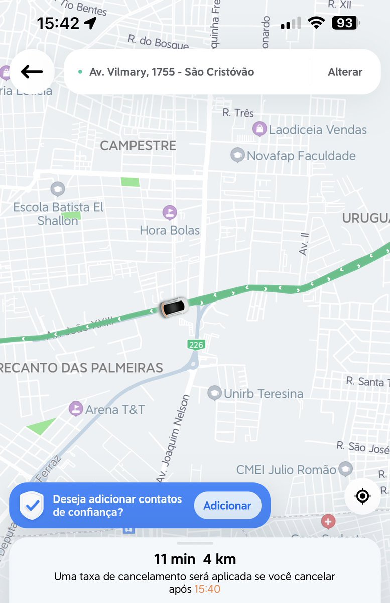 marconilacerda's tweet photo. Pedi um 99 era 15:39, ele aceitou e tava 6min do local, foi se afastando.. fui ver já tava 11min do local, ele querendo que eu cancelasse pra n pagar a taxa, pois ele se afastou mais até o Alphaville , aí depois desistiu e fez o retorno e chegou no local, 19min depois que pedi+ https://t.co/g2pqJ1KgQa