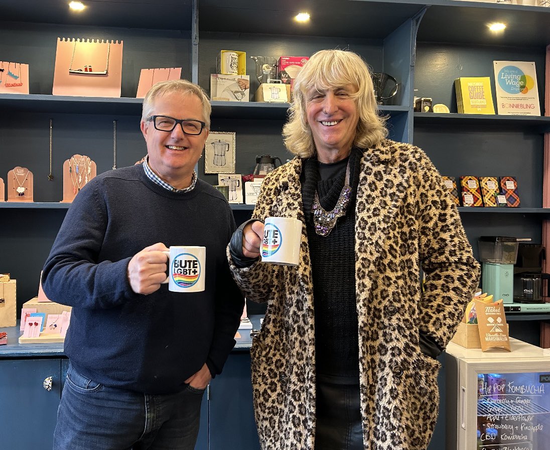 BrendanOHaraMP's tweet photo. It was lovely to catch up with Angie Webb for a coffee in @Bonnie_Bling this morning to hear about the work of @ButeLgbt and their ambitious plans for #ButePride in August. https://t.co/FjfBrSoqAm