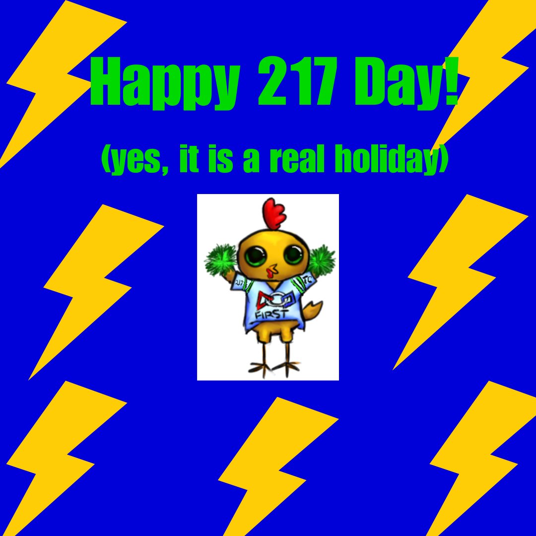 Happy 217 Day!!  How are you celebrating?? 💚💙⚡️🐔