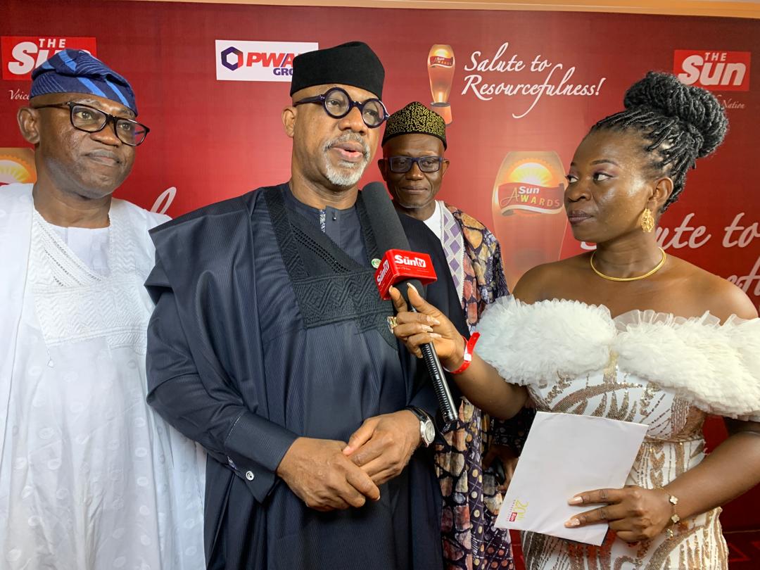 thesunnigeria's tweet photo. "Governor of the Year" awardee DAPO ABIODUN joins us live on the red carpet at the 21st Annual Sun Awards
#Thesunawards2023
#SunAwards
#SunAwards2023
#TheSunAwards https://t.co/zlEFg2eONh