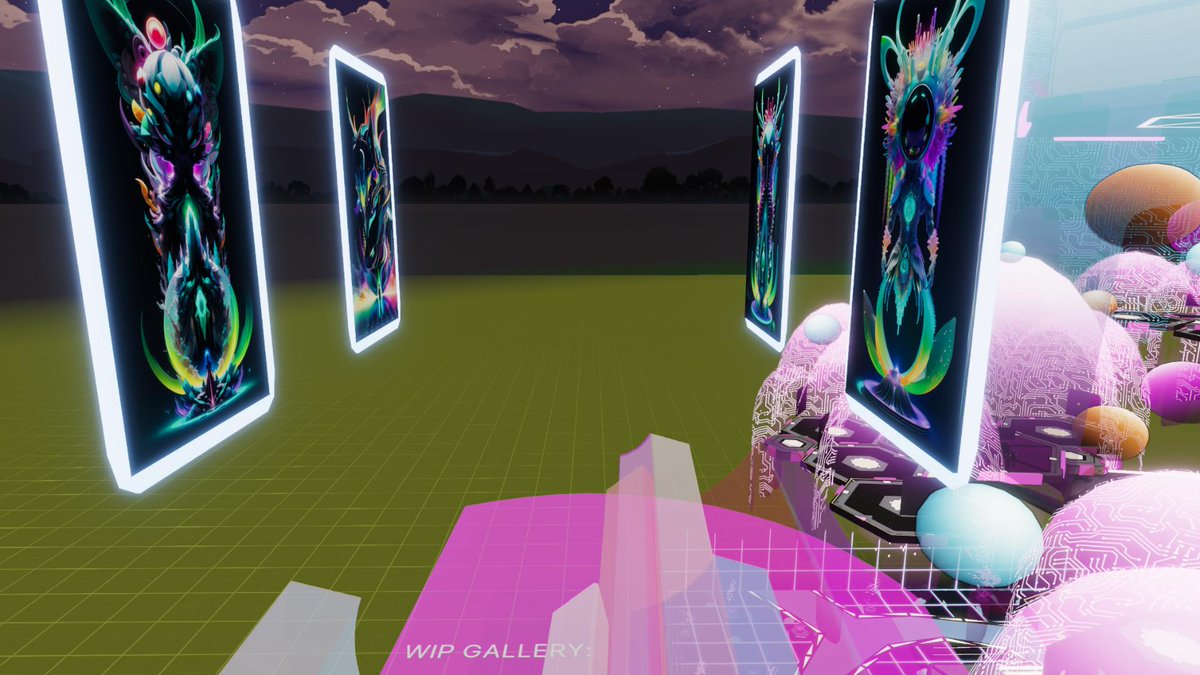 Have you visited @glitchcandies scene in @decentraland? Prototypes in WIP Gallery are beautiful. And you can find also interactive panel showcasing the new #SupernaturalCreatures collection!