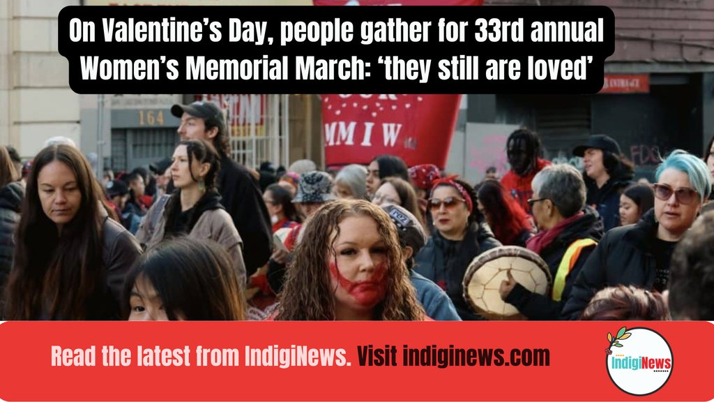 Over a thousand people stood shoulder-to-shoulder in ‘Vancouver’s’ DTES Wednesday to renew calls for justice and support families of MMIWG2S indiginews.com/news/on-valent… Story by Jocelyn Shepel