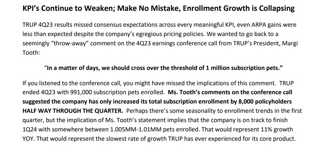 Kudos to <a href="/ActAccordingly/">PAA Research</a> for catching this. Even w/o the HIGHLY likely restatement coming, the rate-spiral has reached exit velocity - $TRUP is finished. Now we close the gap from TAM dipshits to book-value based insurance investors  <a href="/AlderLaneEggs/">Marc Cohodes</a> <a href="/Integrity4mkts/">Henry Rearden</a> <a href="/davidorr_31/">David Orr</a>