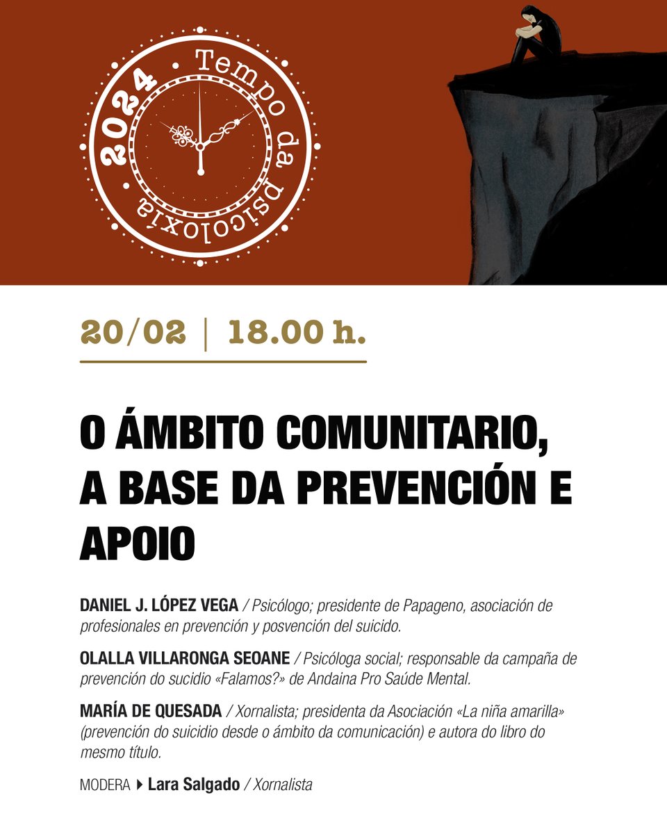 copgalicia's tweet image. Lembra que podes inscribirte en zurl.co/11hi se queres seguirnos online ou acompañarnos na propia Facultade de Psicoloxía.

Esta é unha actividade aberta a todo o público e gratuíta.